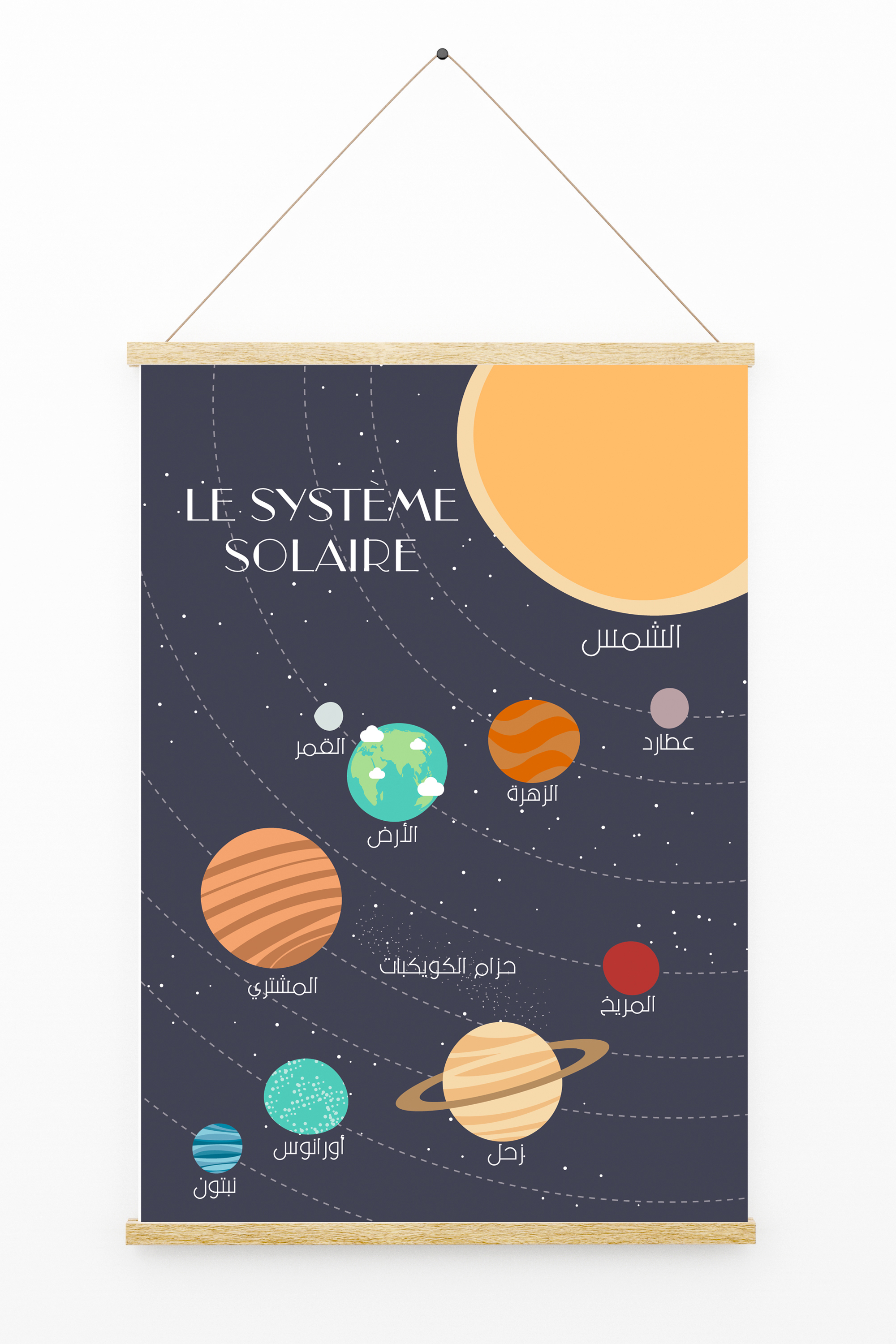 Poster Système solaire en Arabe image